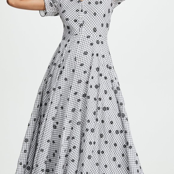 LOVESHACKFANCY Coralie Dress - Charcoal; Size 4 - Picture 5 of 5